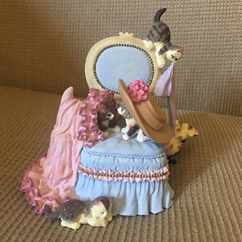 San Francisco Music Box Company Playful Cats on a Chair